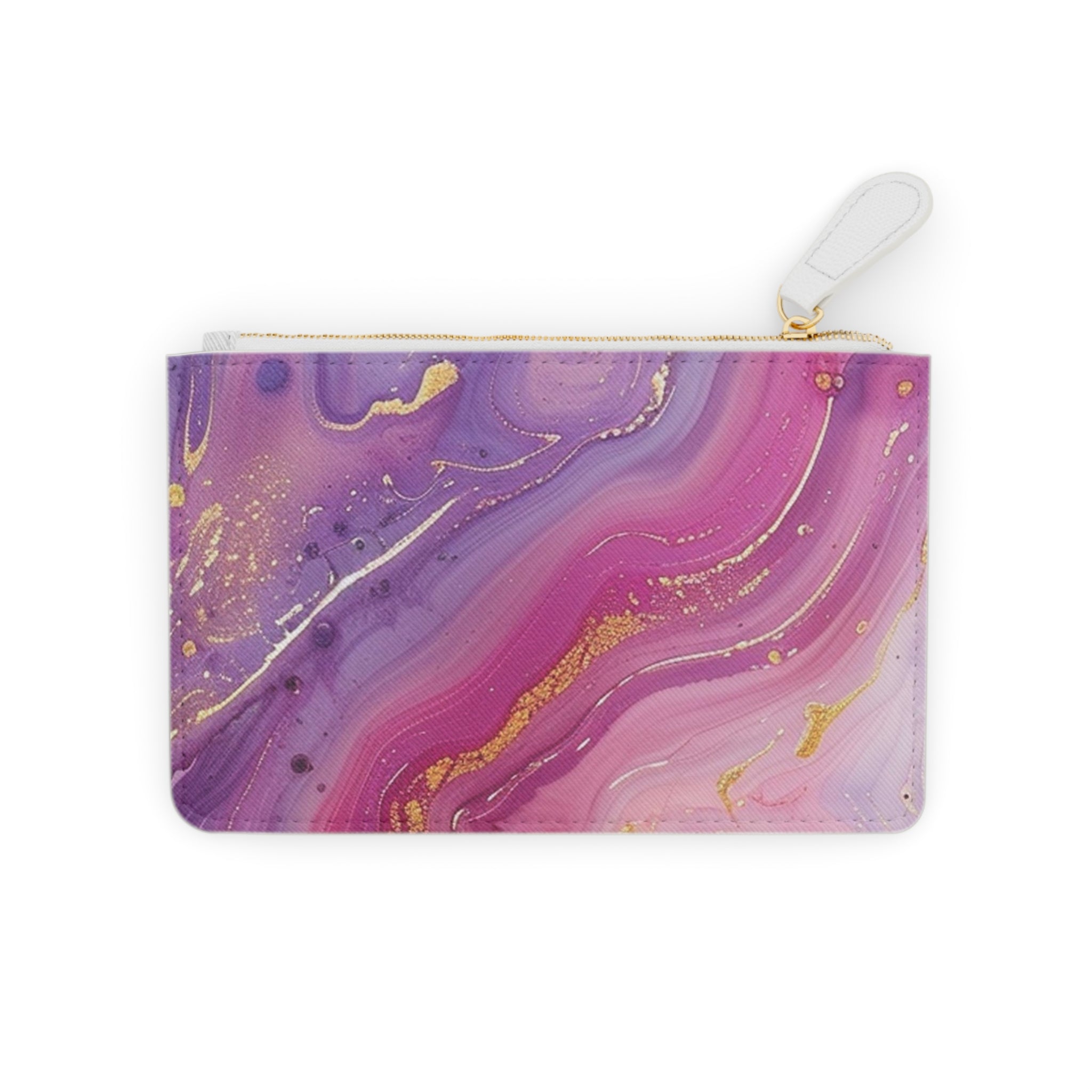 Printify Personalized Purple and Pink Marble Clutch Bag 2025