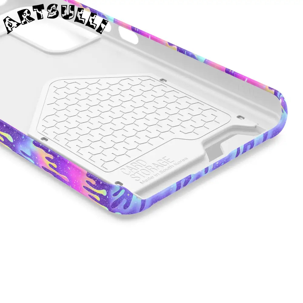 JAKKOUTTHEBXX Purple Drip Samsung Galaxy S23 Ultra Cardholder Case 2025