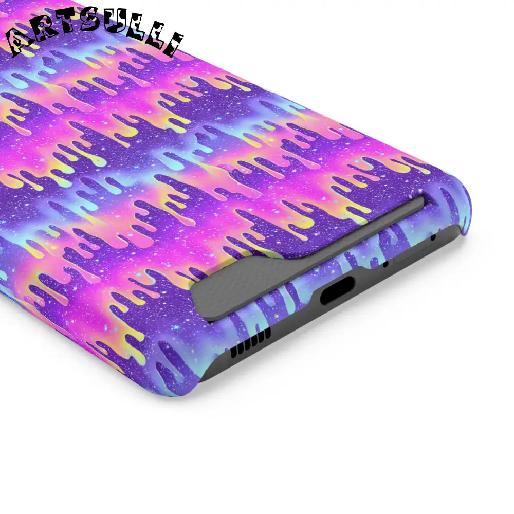 JAKKOUTTHEBXX Purple Drip Samsung Galaxy S23 Ultra Cardholder Case 2025