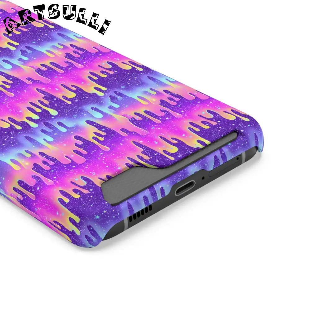 JAKKOUTTHEBXX Purple Drip Samsung Galaxy S23 Ultra Cardholder Case 2025