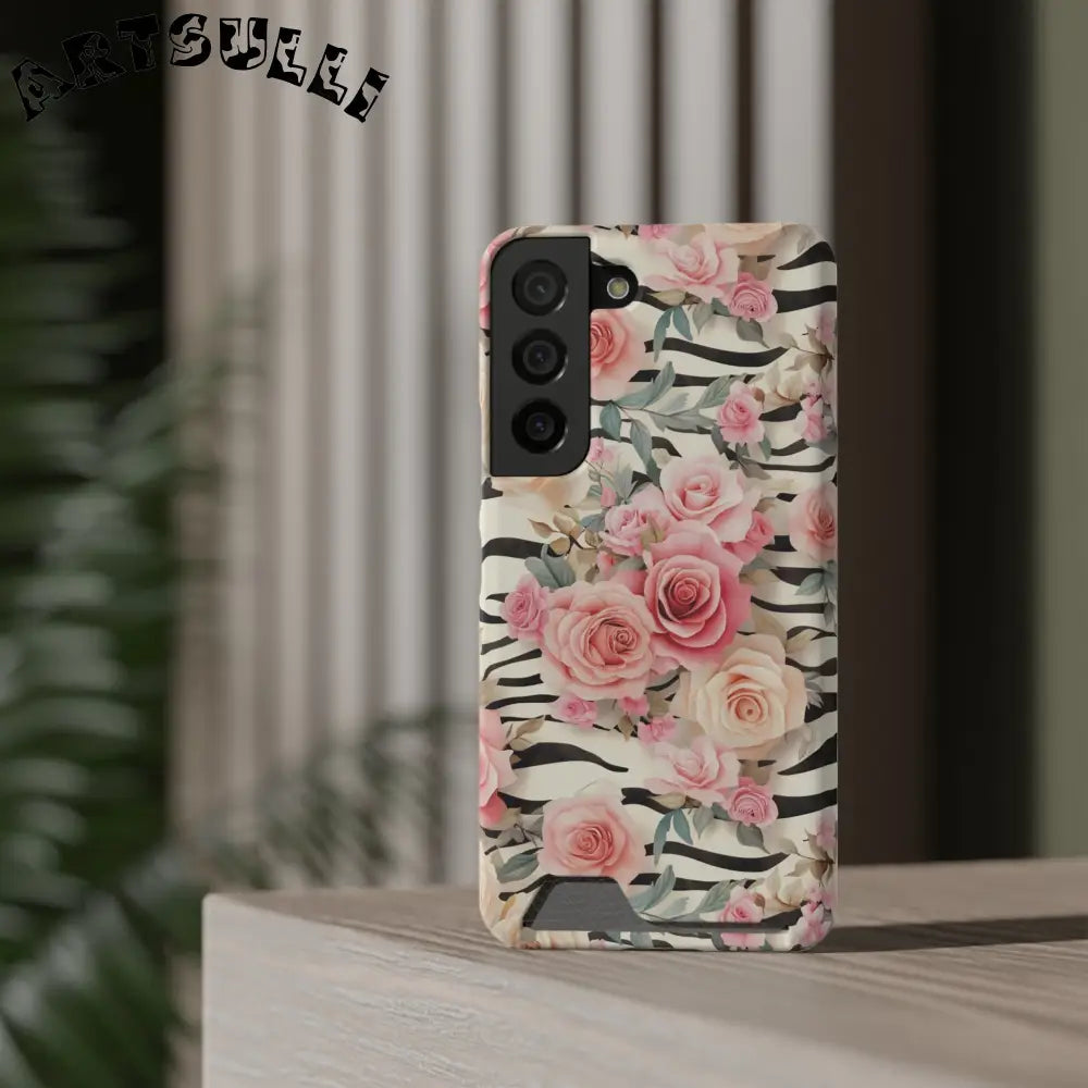 JAKKOUTTHEBXX Pink Floral Zebra Stripe Phone Case 2025