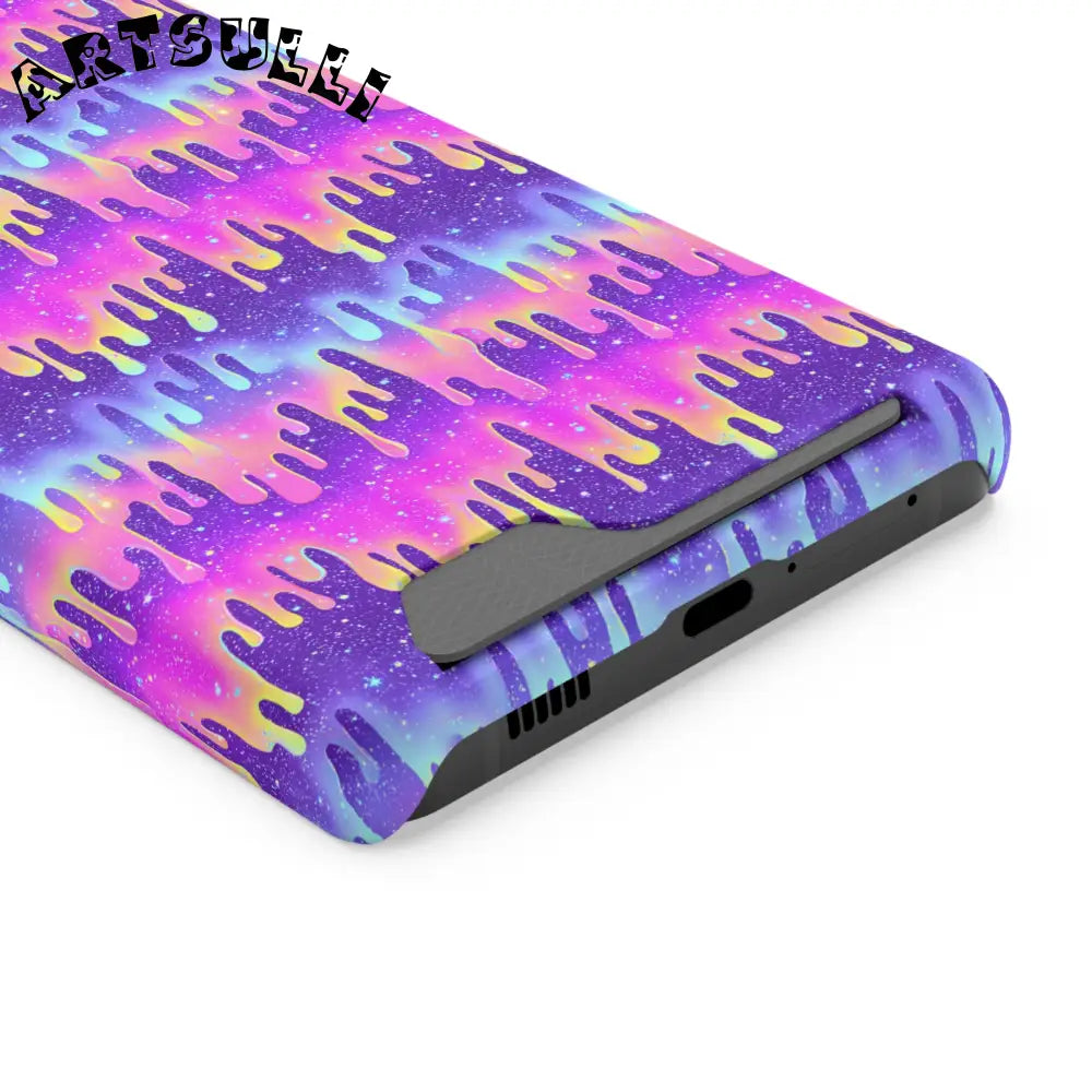 JAKKOUTTHEBXX Purple Drip Samsung Galaxy S23 Ultra Cardholder Case 2025