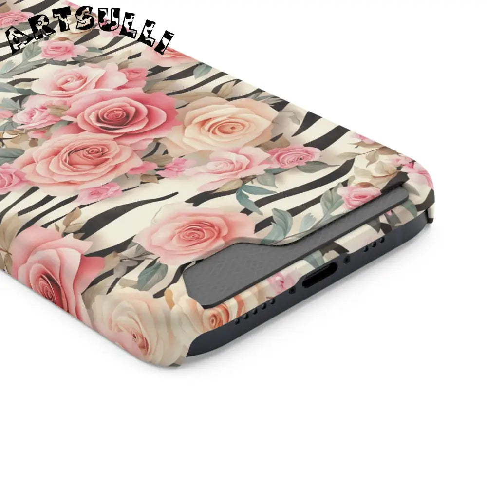JAKKOUTTHEBXX Pink Floral Zebra Stripe Phone Case 2025