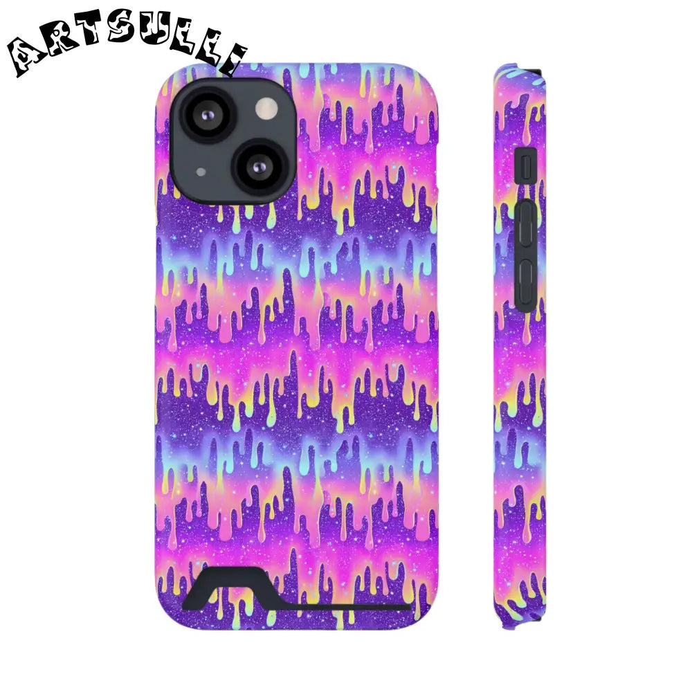 JAKKOUTTHEBXX Purple Drip Samsung Galaxy S23 Ultra Cardholder Case 2025
