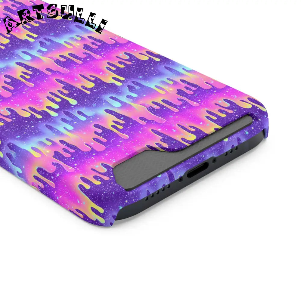 JAKKOUTTHEBXX Purple Drip Samsung Galaxy S23 Ultra Cardholder Case 2025