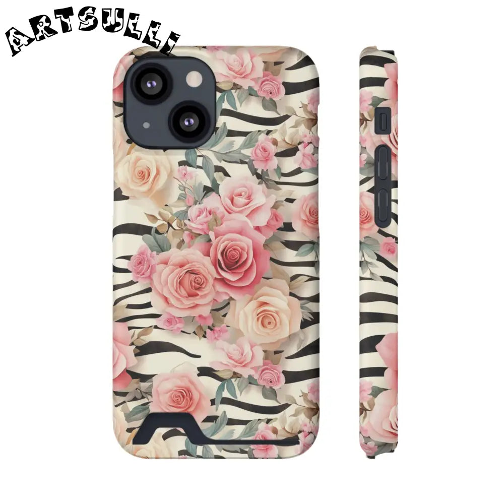 JAKKOUTTHEBXX Pink Floral Zebra Stripe Phone Case 2025