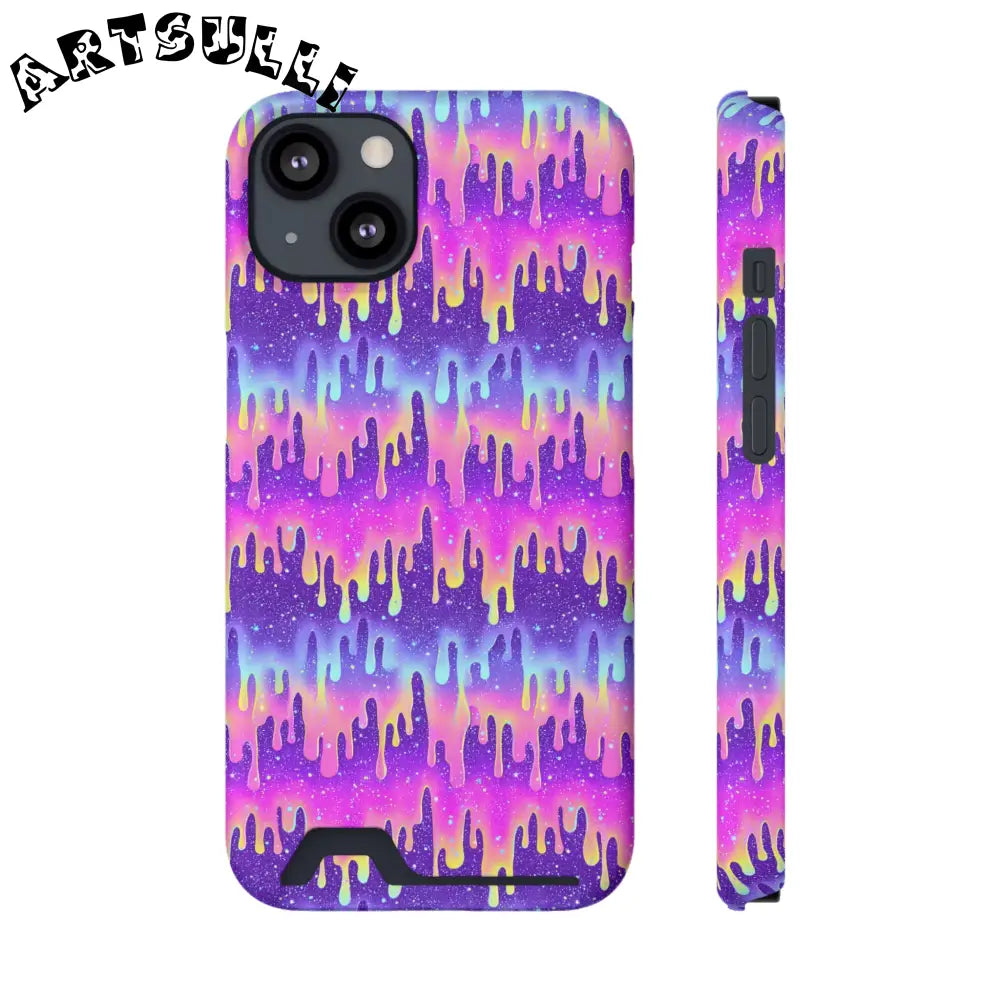JAKKOUTTHEBXX Purple Drip Samsung Galaxy S23 Ultra Cardholder Case 2025