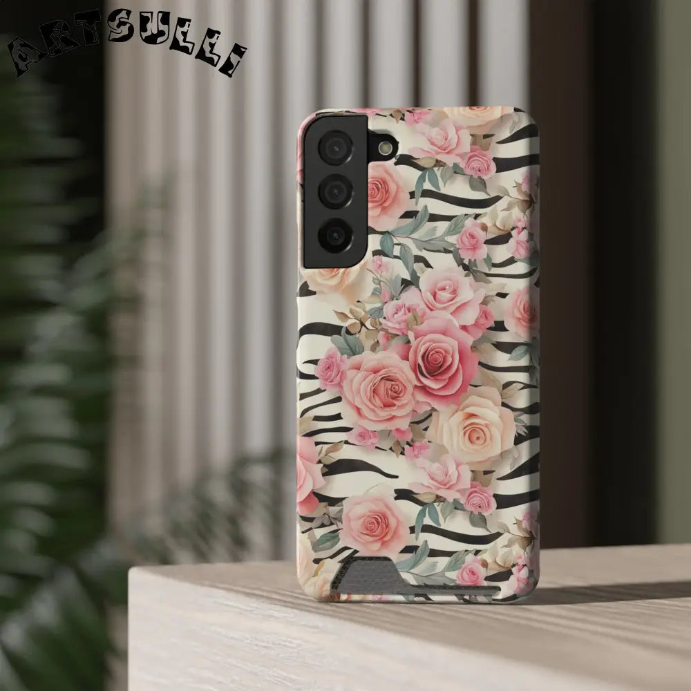 JAKKOUTTHEBXX Pink Floral Zebra Stripe Phone Case 2025