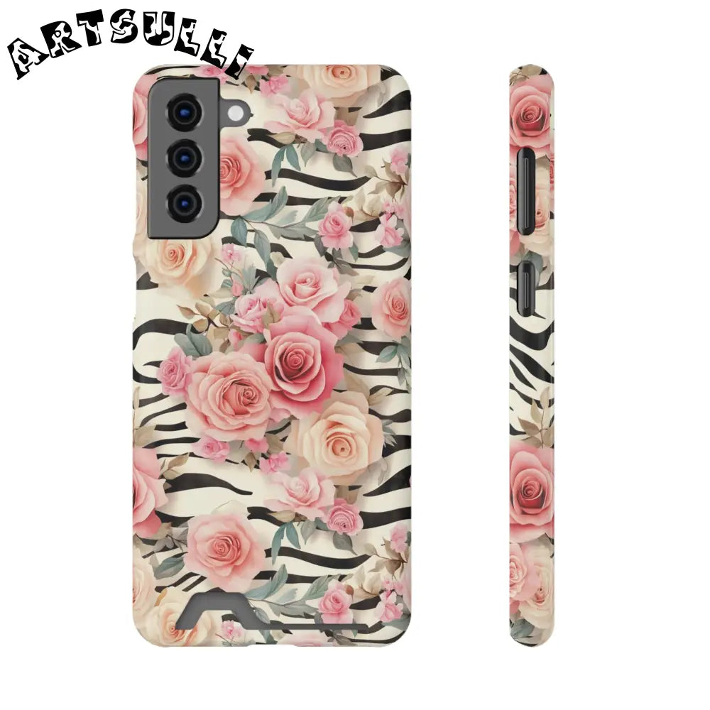 JAKKOUTTHEBXX Pink Floral Zebra Stripe Phone Case 2025