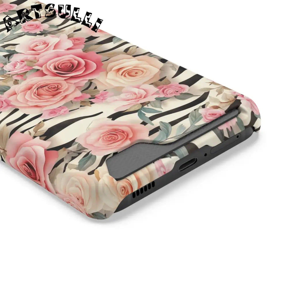 JAKKOUTTHEBXX Pink Floral Zebra Stripe Phone Case 2025