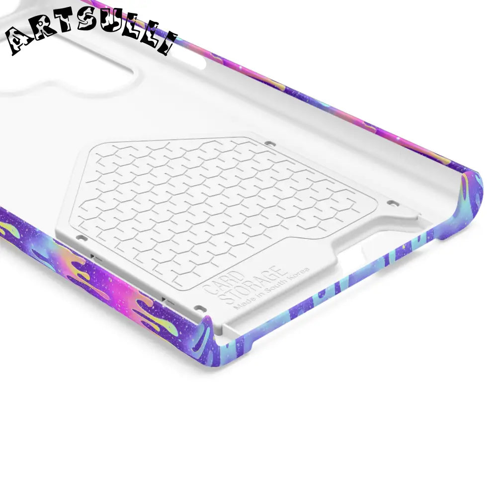 JAKKOUTTHEBXX Purple Drip Samsung Galaxy S23 Ultra Cardholder Case 2025