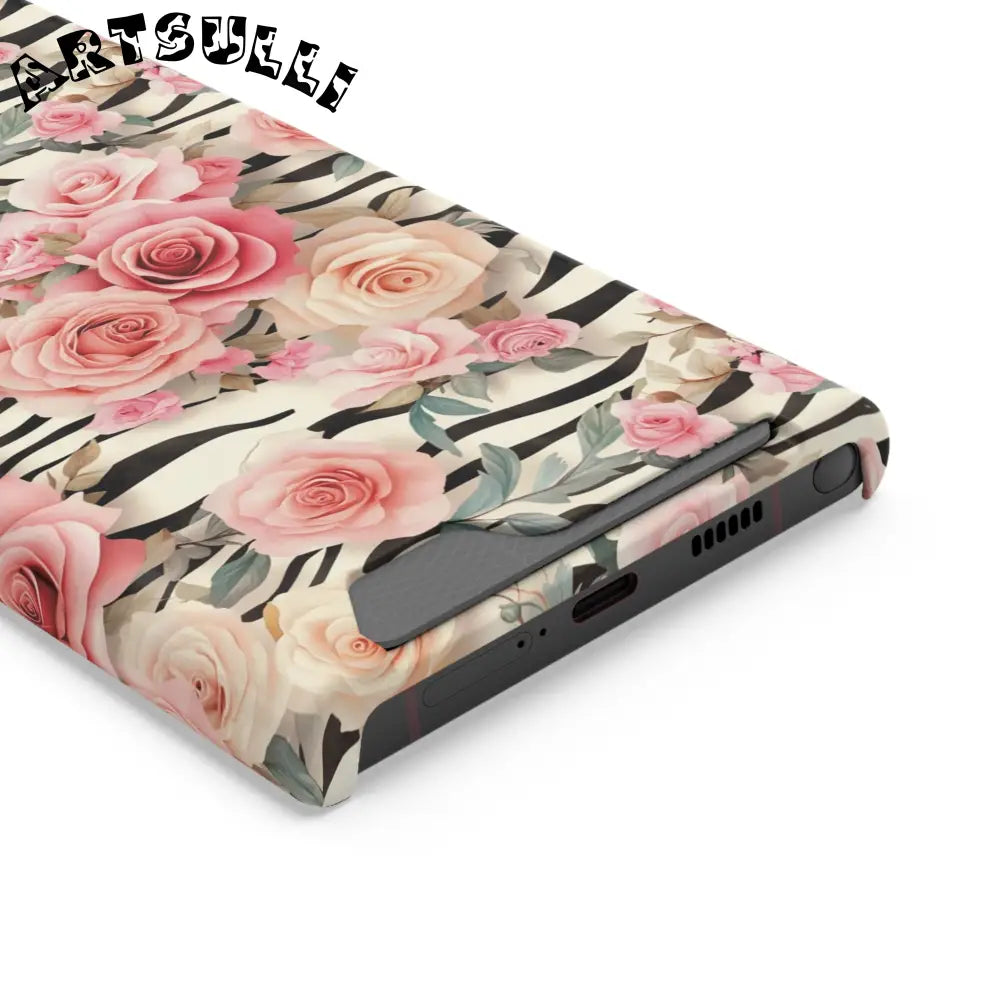 JAKKOUTTHEBXX Pink Floral Zebra Stripe Phone Case 2025