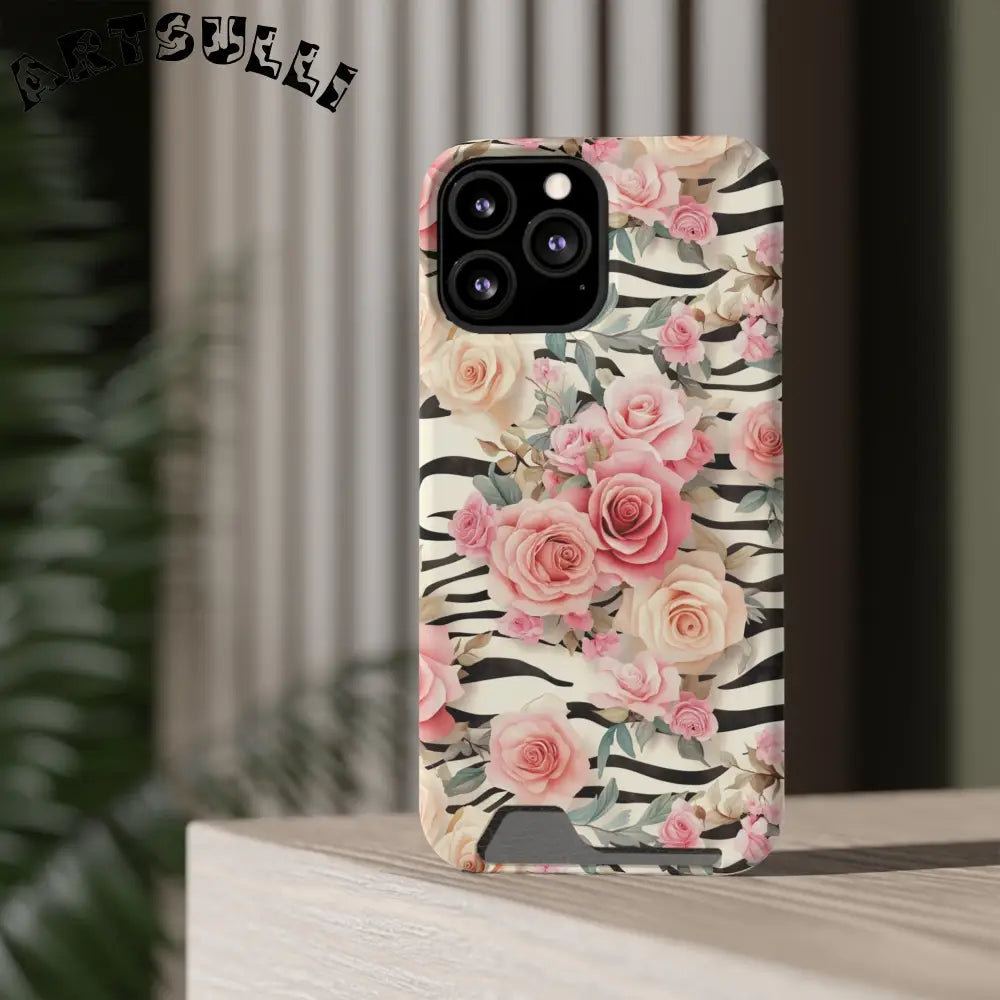 JAKKOUTTHEBXX Pink Floral Zebra Stripe Phone Case 2025