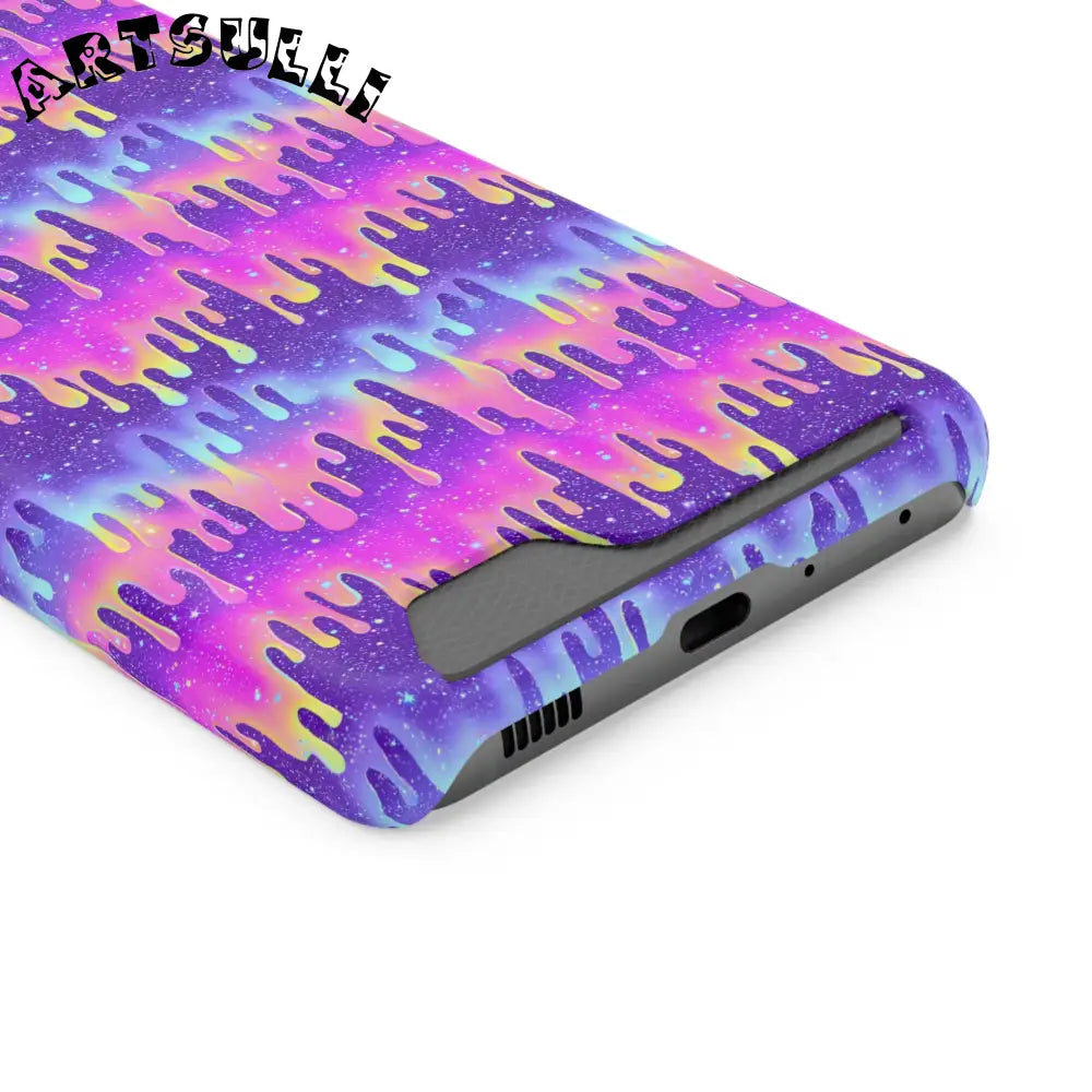JAKKOUTTHEBXX Purple Drip Samsung Galaxy S23 Ultra Cardholder Case 2025