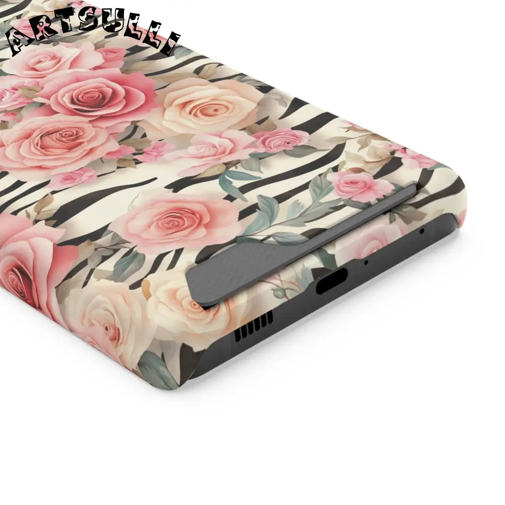 JAKKOUTTHEBXX Pink Floral Zebra Stripe Phone Case 2025