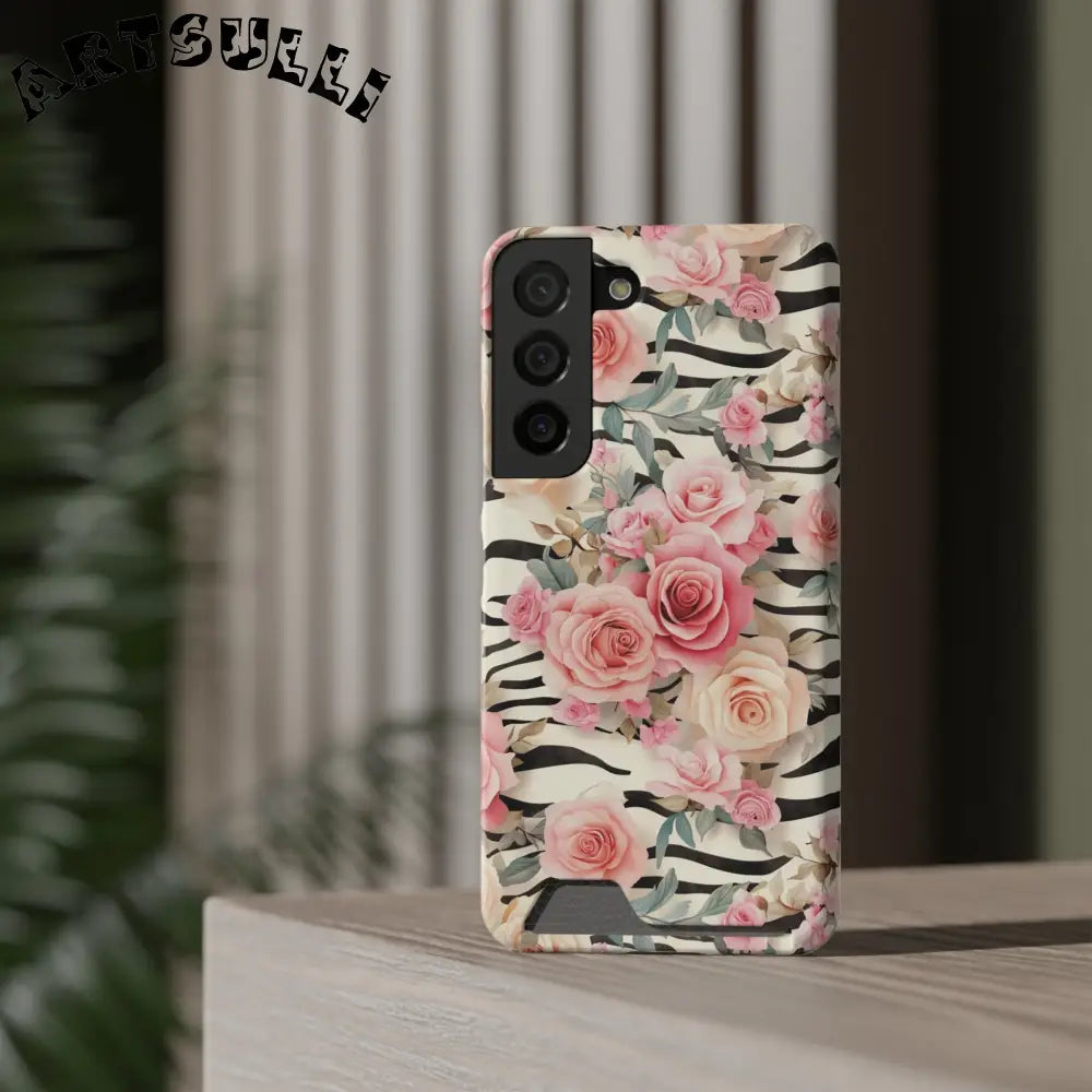 JAKKOUTTHEBXX Pink Floral Zebra Stripe Phone Case 2025