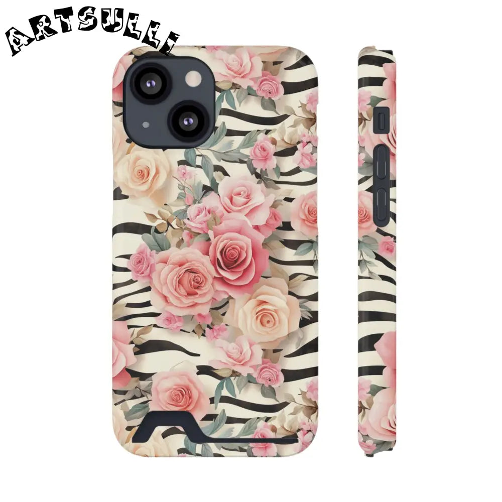 JAKKOUTTHEBXX Pink Floral Zebra Stripe Phone Case 2025