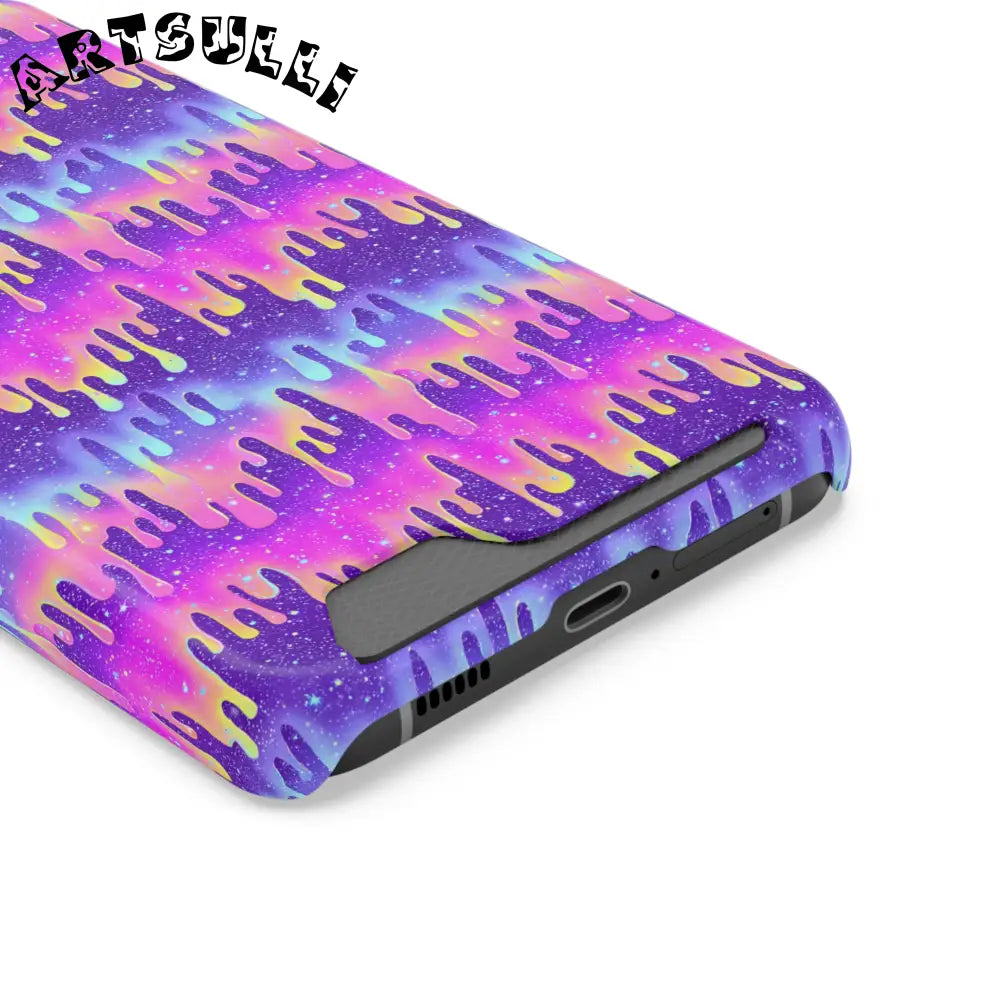 JAKKOUTTHEBXX Purple Drip Samsung Galaxy S23 Ultra Cardholder Case 2025