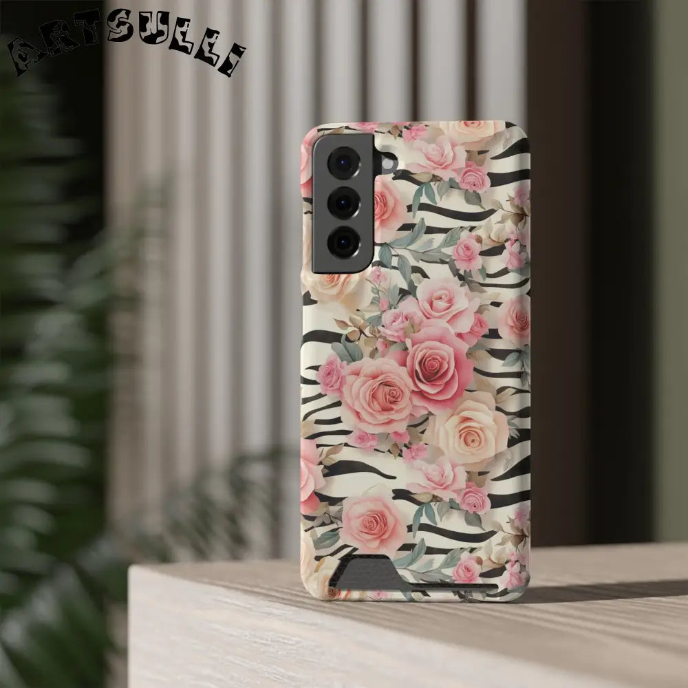 JAKKOUTTHEBXX Pink Floral Zebra Stripe Phone Case 2025