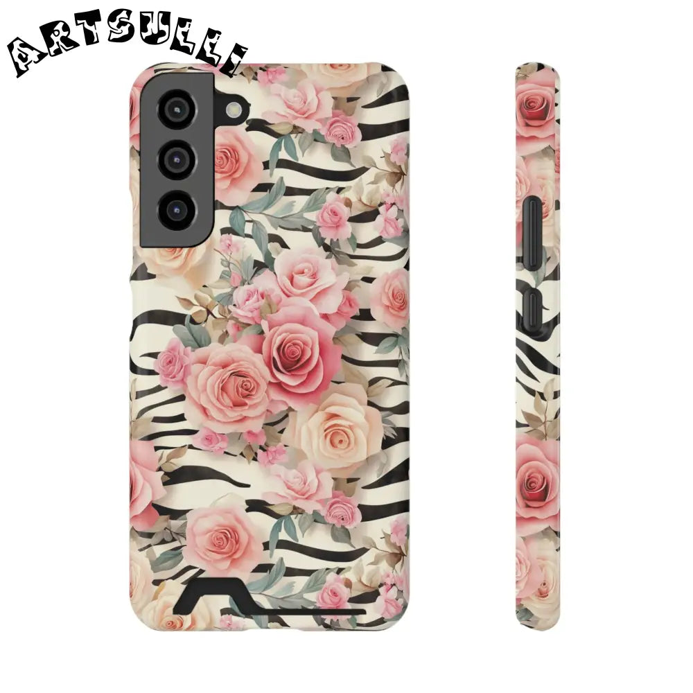JAKKOUTTHEBXX Pink Floral Zebra Stripe Phone Case 2025