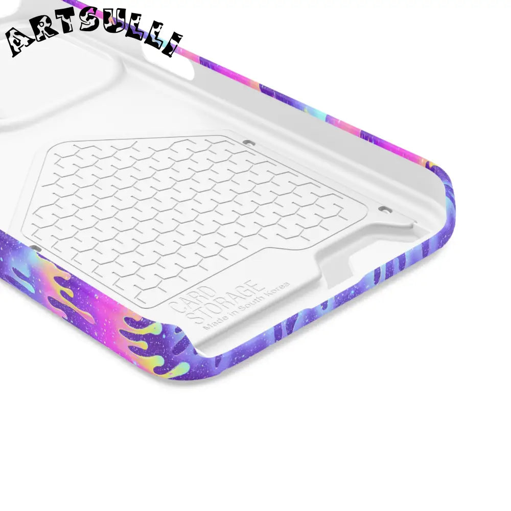 JAKKOUTTHEBXX Purple Drip Samsung Galaxy S23 Ultra Cardholder Case 2025