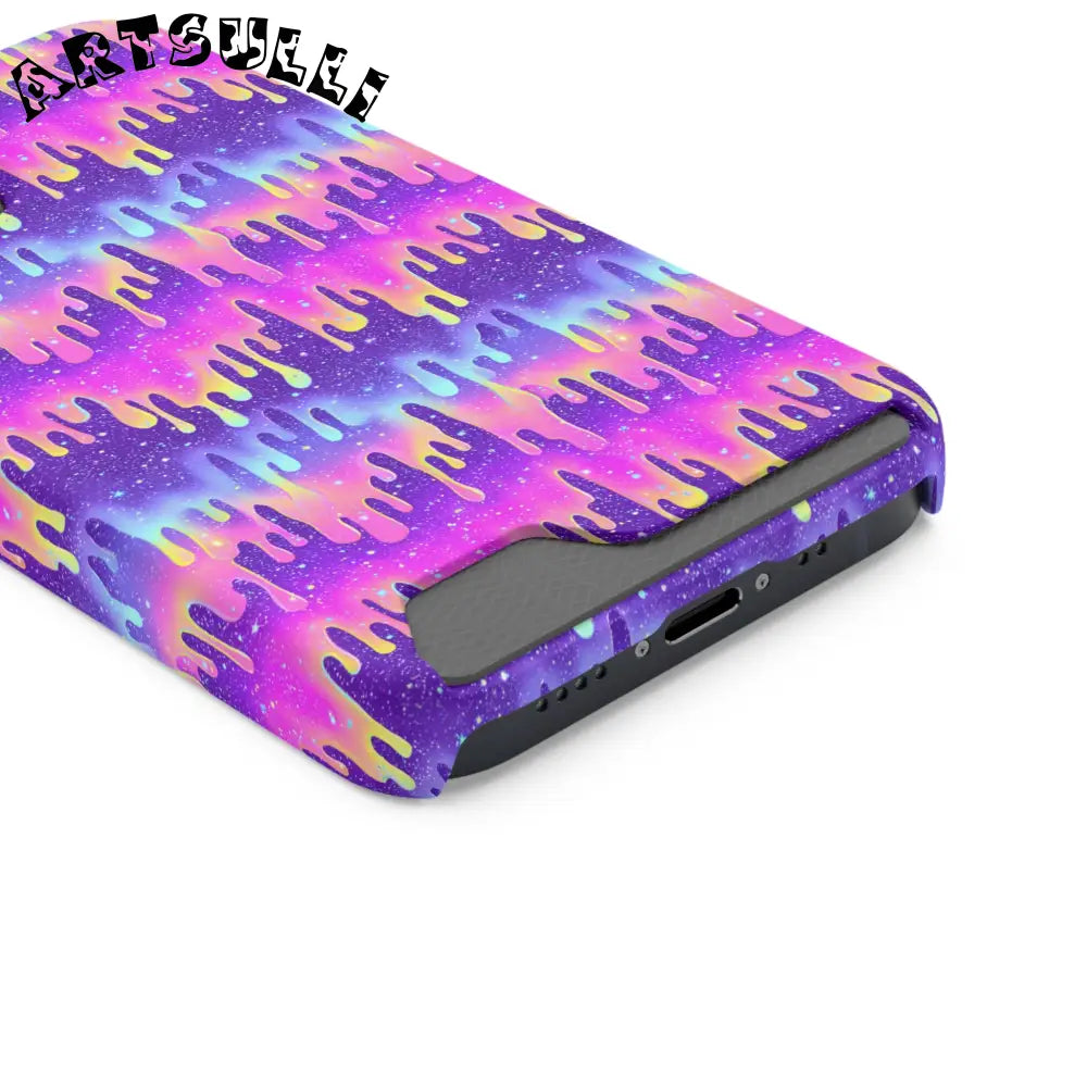 JAKKOUTTHEBXX Purple Drip Samsung Galaxy S23 Ultra Cardholder Case 2025