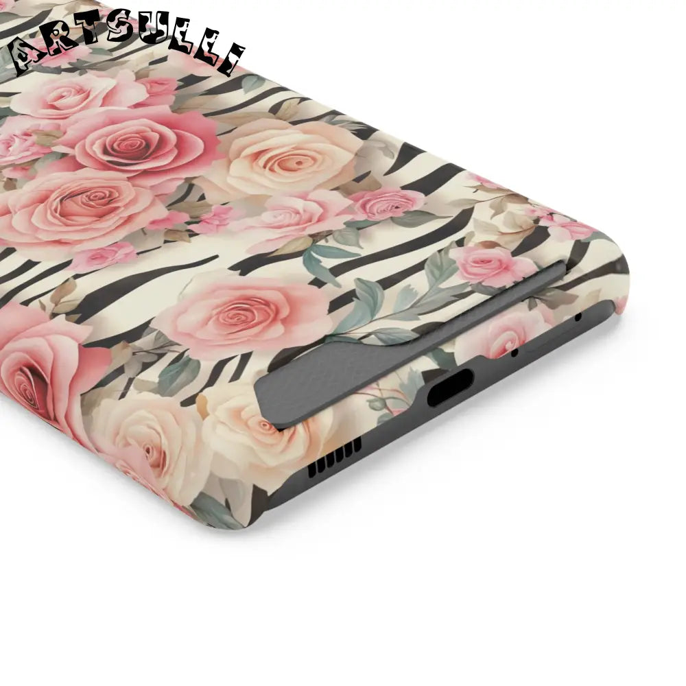 JAKKOUTTHEBXX Pink Floral Zebra Stripe Phone Case 2025