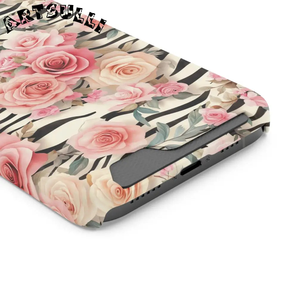 JAKKOUTTHEBXX Pink Floral Zebra Stripe Phone Case 2025