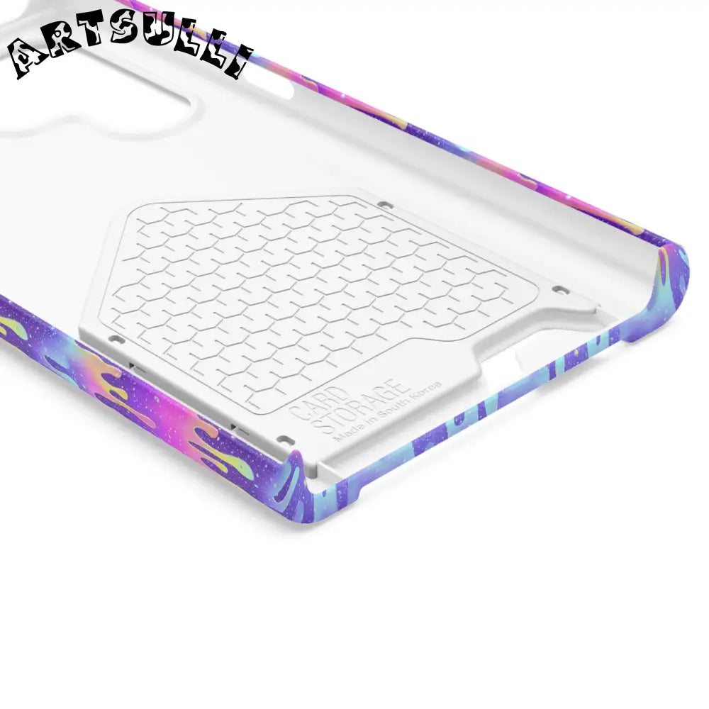 JAKKOUTTHEBXX Purple Drip Samsung Galaxy S23 Ultra Cardholder Case 2025