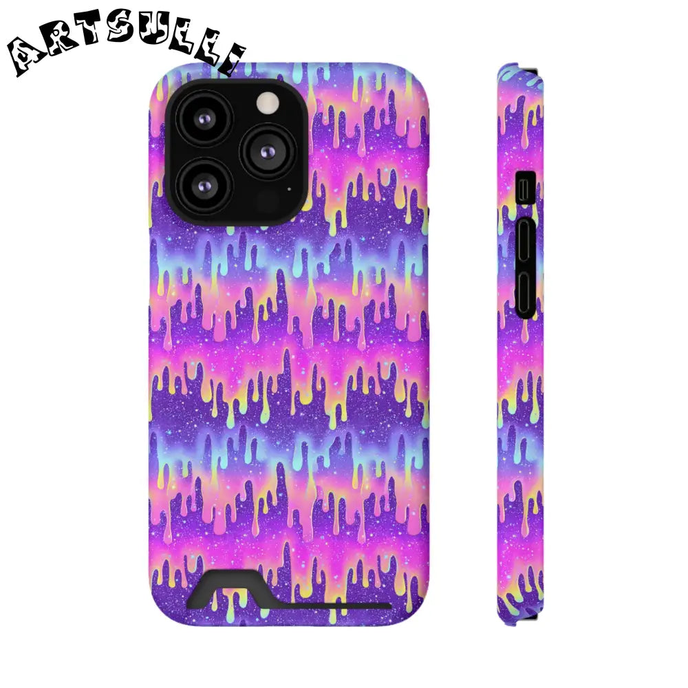JAKKOUTTHEBXX Purple Drip Samsung Galaxy S23 Ultra Cardholder Case 2025