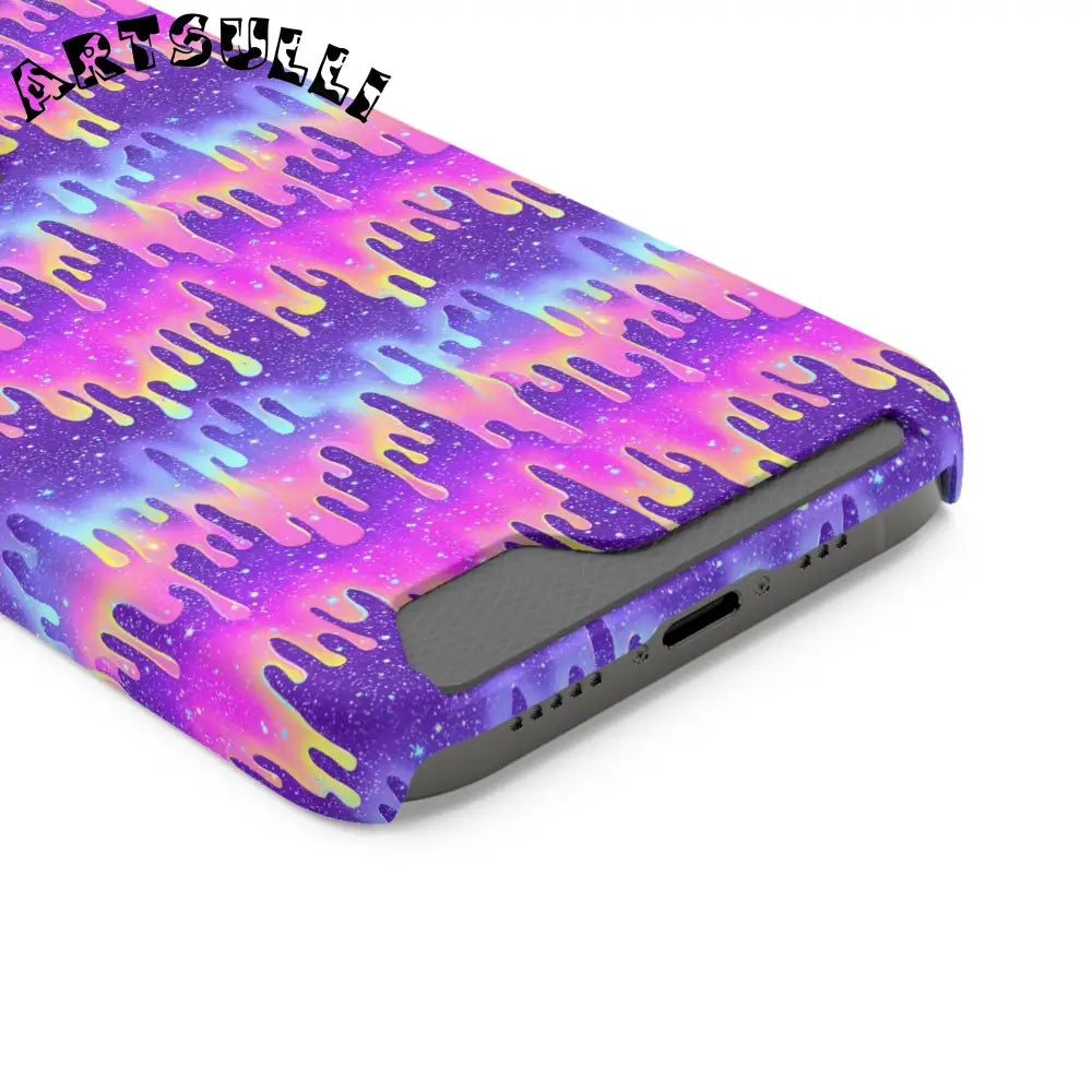 JAKKOUTTHEBXX Purple Drip Samsung Galaxy S23 Ultra Cardholder Case 2025