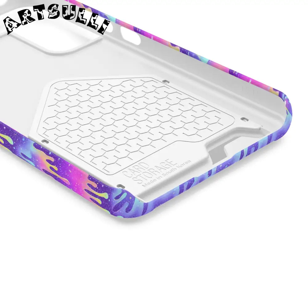 JAKKOUTTHEBXX Purple Drip Samsung Galaxy S23 Ultra Cardholder Case 2025