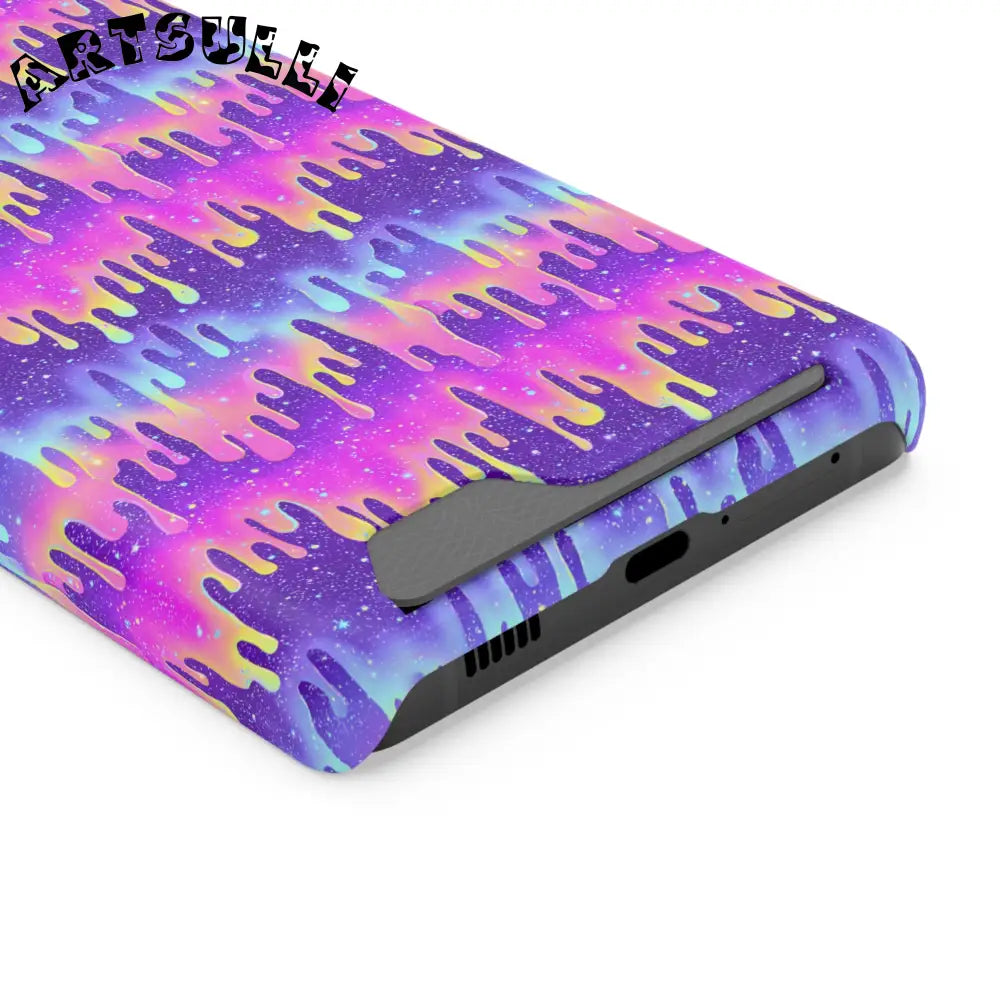 JAKKOUTTHEBXX Purple Drip Samsung Galaxy S23 Ultra Cardholder Case 2025