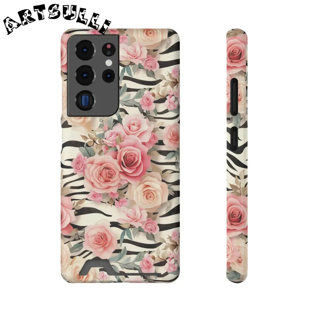 JAKKOUTTHEBXX Pink Floral Zebra Stripe Phone Case 2025