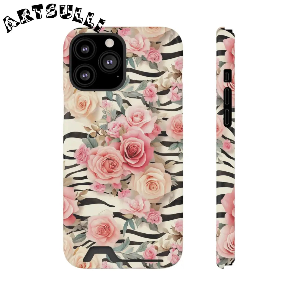JAKKOUTTHEBXX Pink Floral Zebra Stripe Phone Case 2025