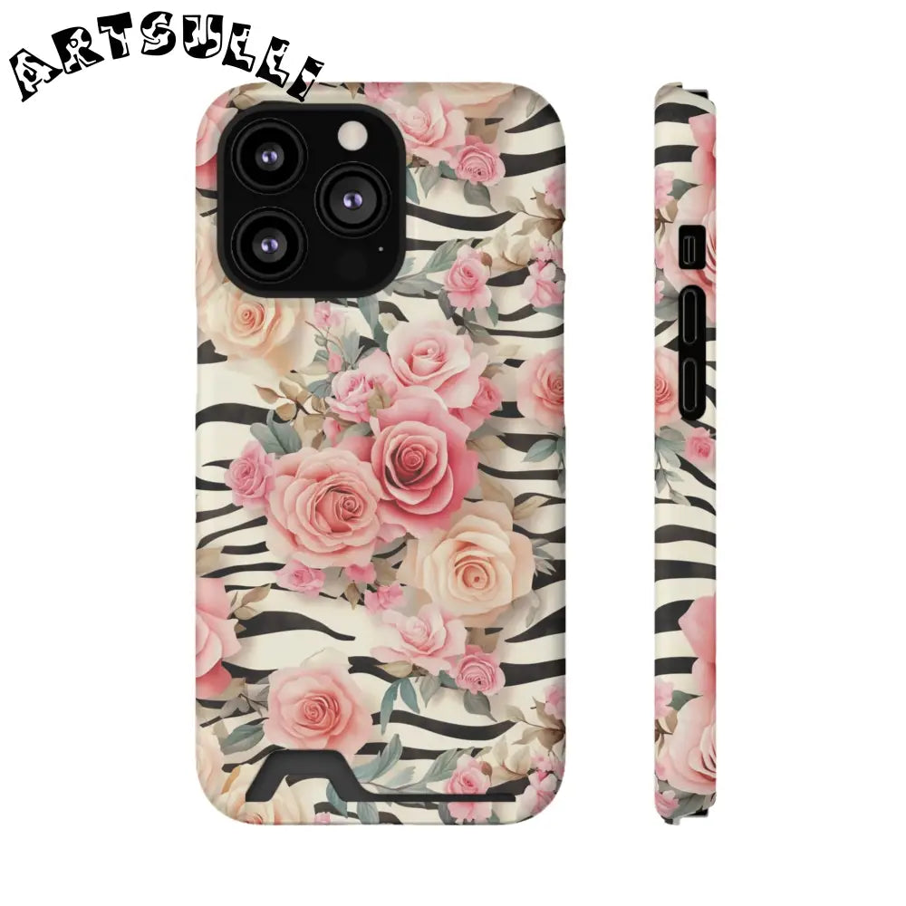 JAKKOUTTHEBXX Pink Floral Zebra Stripe Phone Case 2025