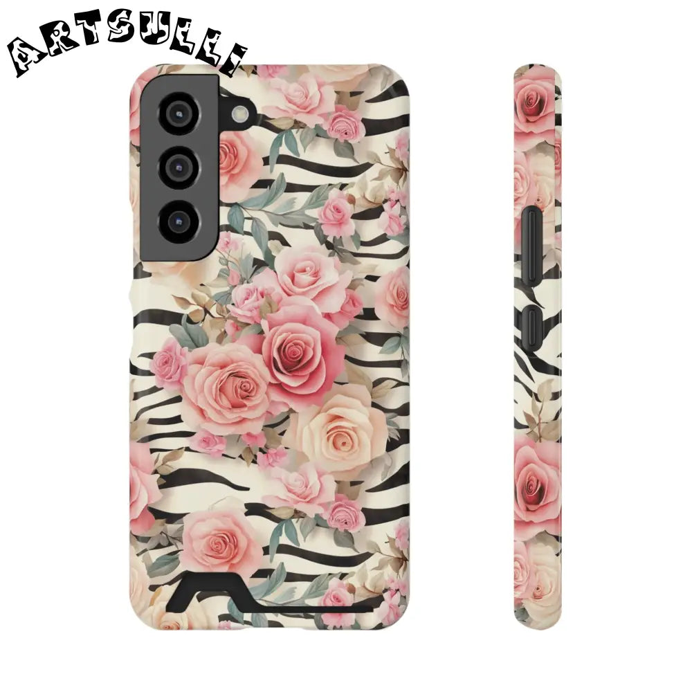 JAKKOUTTHEBXX Pink Floral Zebra Stripe Phone Case 2025