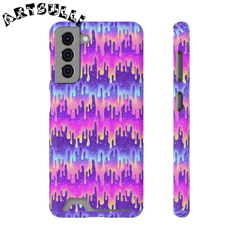 JAKKOUTTHEBXX Purple Drip Samsung Galaxy S23 Ultra Cardholder Case 2025
