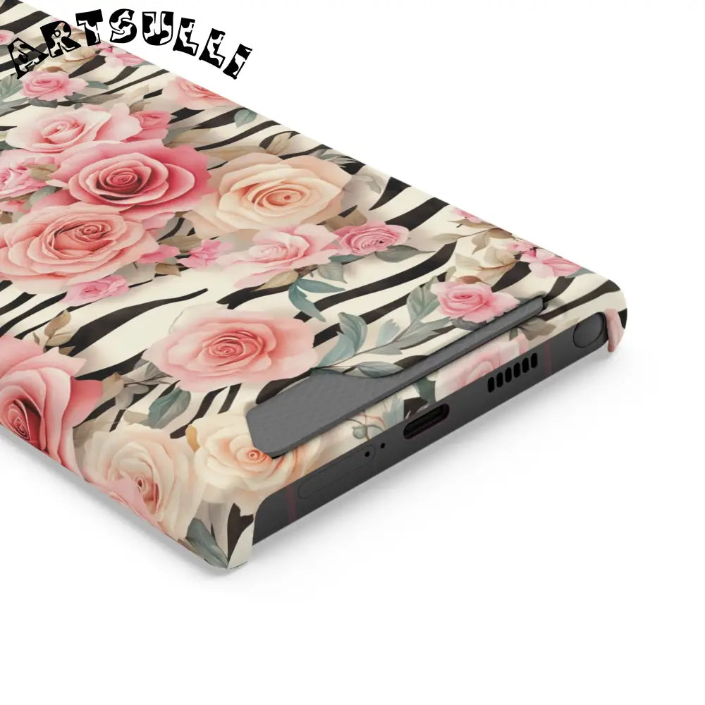 JAKKOUTTHEBXX Pink Floral Zebra Stripe Phone Case 2025