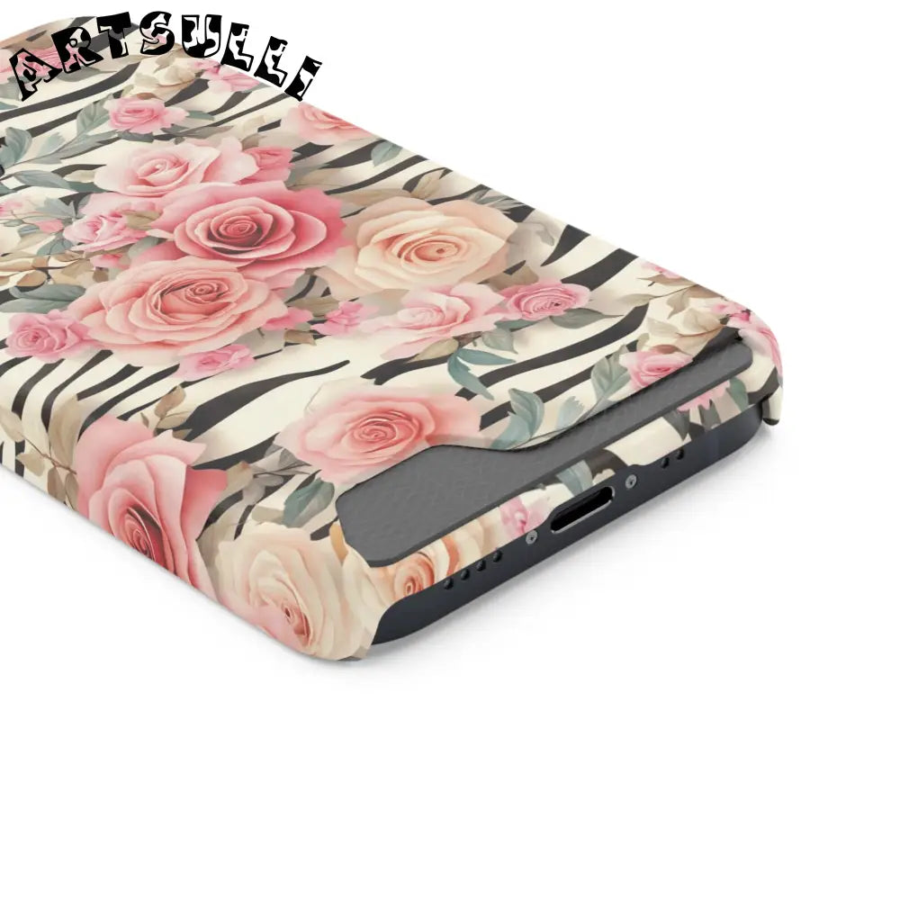JAKKOUTTHEBXX Pink Floral Zebra Stripe Phone Case 2025