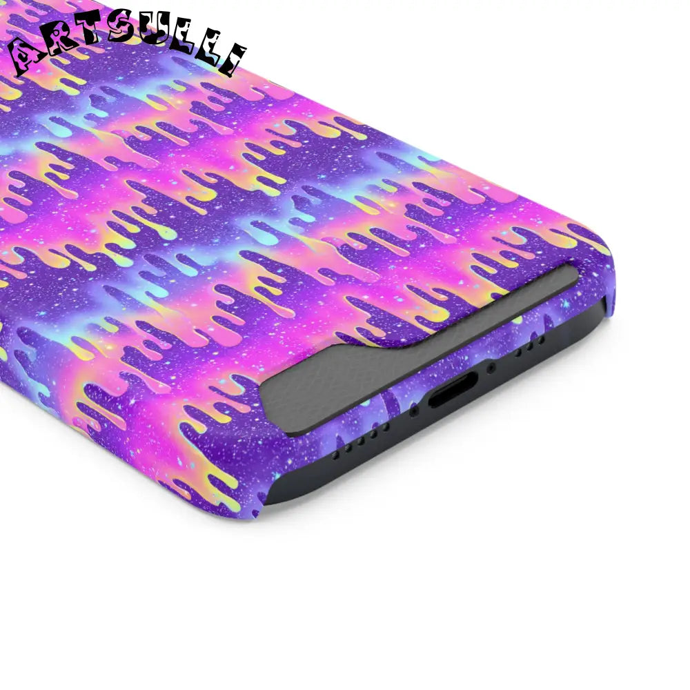 JAKKOUTTHEBXX Purple Drip Samsung Galaxy S23 Ultra Cardholder Case 2025