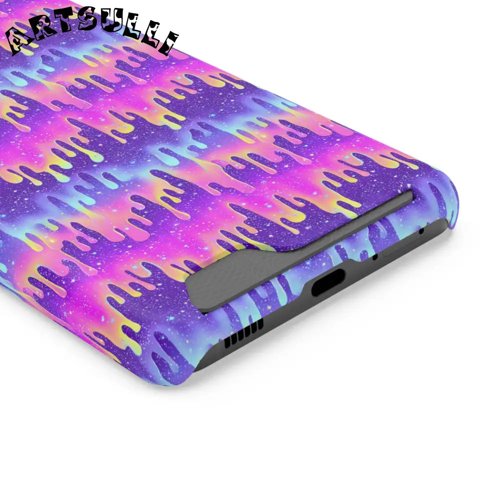 JAKKOUTTHEBXX Purple Drip Samsung Galaxy S23 Ultra Cardholder Case 2025
