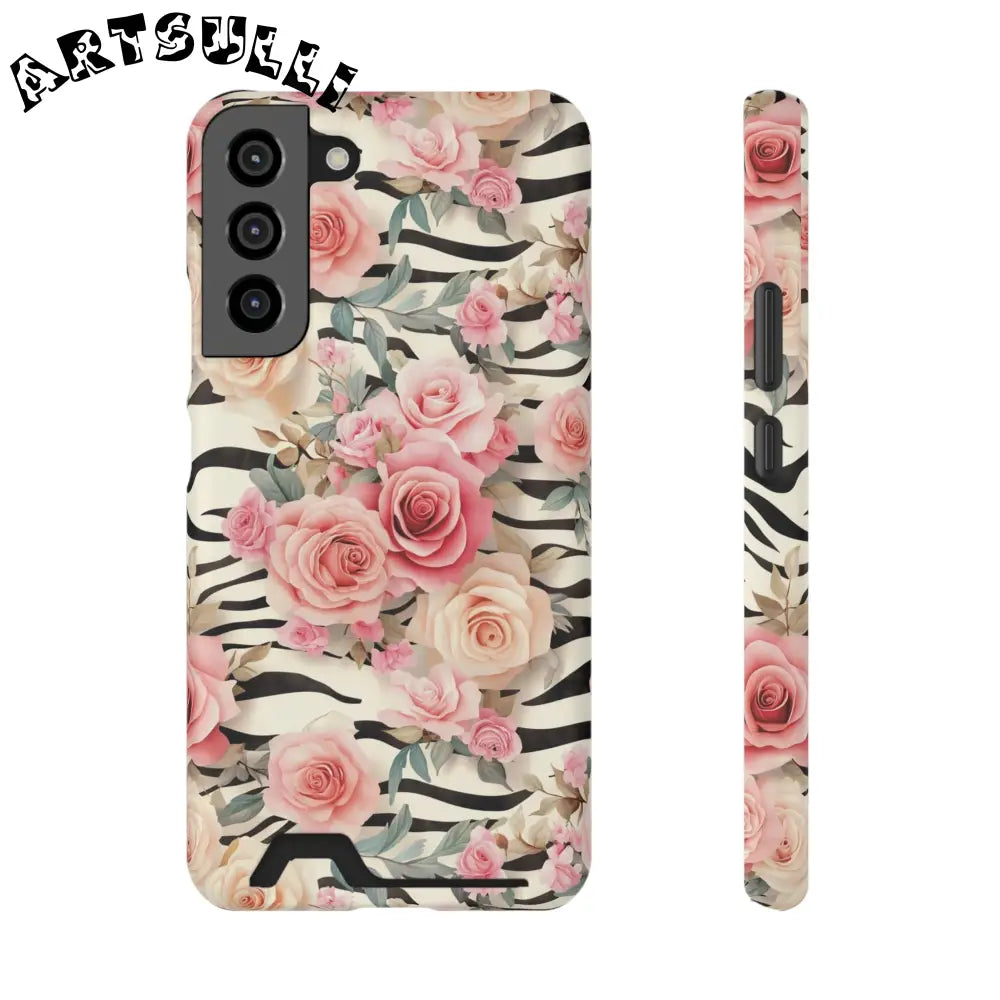 JAKKOUTTHEBXX Pink Floral Zebra Stripe Phone Case 2025