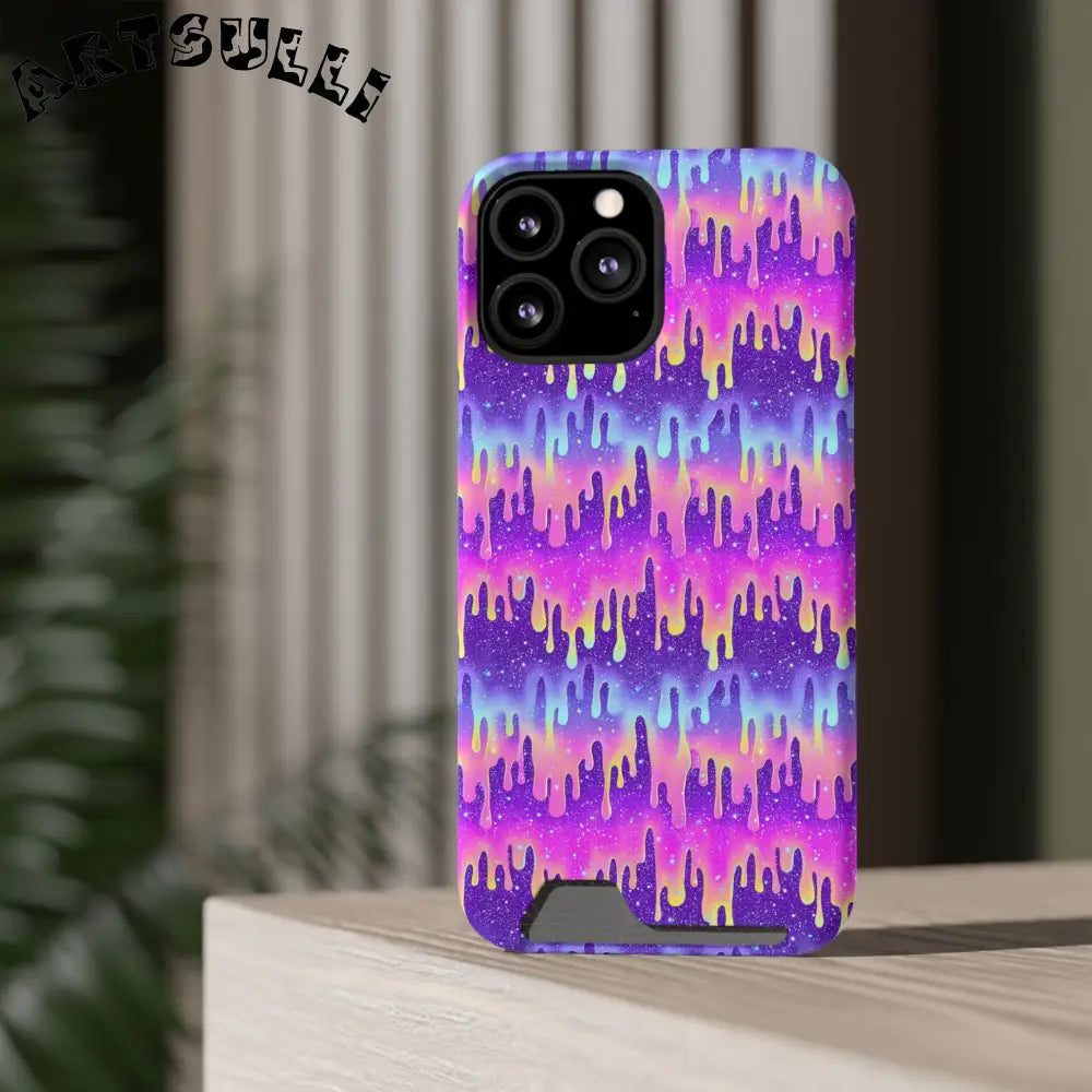 JAKKOUTTHEBXX Purple Drip Samsung Galaxy S23 Ultra Cardholder Case 2025