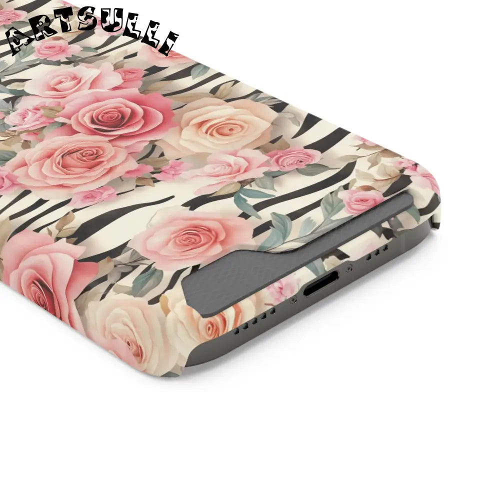 JAKKOUTTHEBXX Pink Floral Zebra Stripe Phone Case 2025