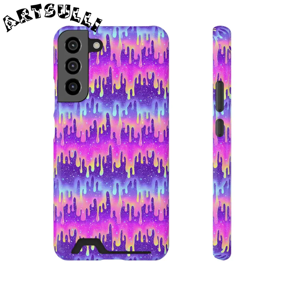 JAKKOUTTHEBXX Purple Drip Samsung Galaxy S23 Ultra Cardholder Case 2025