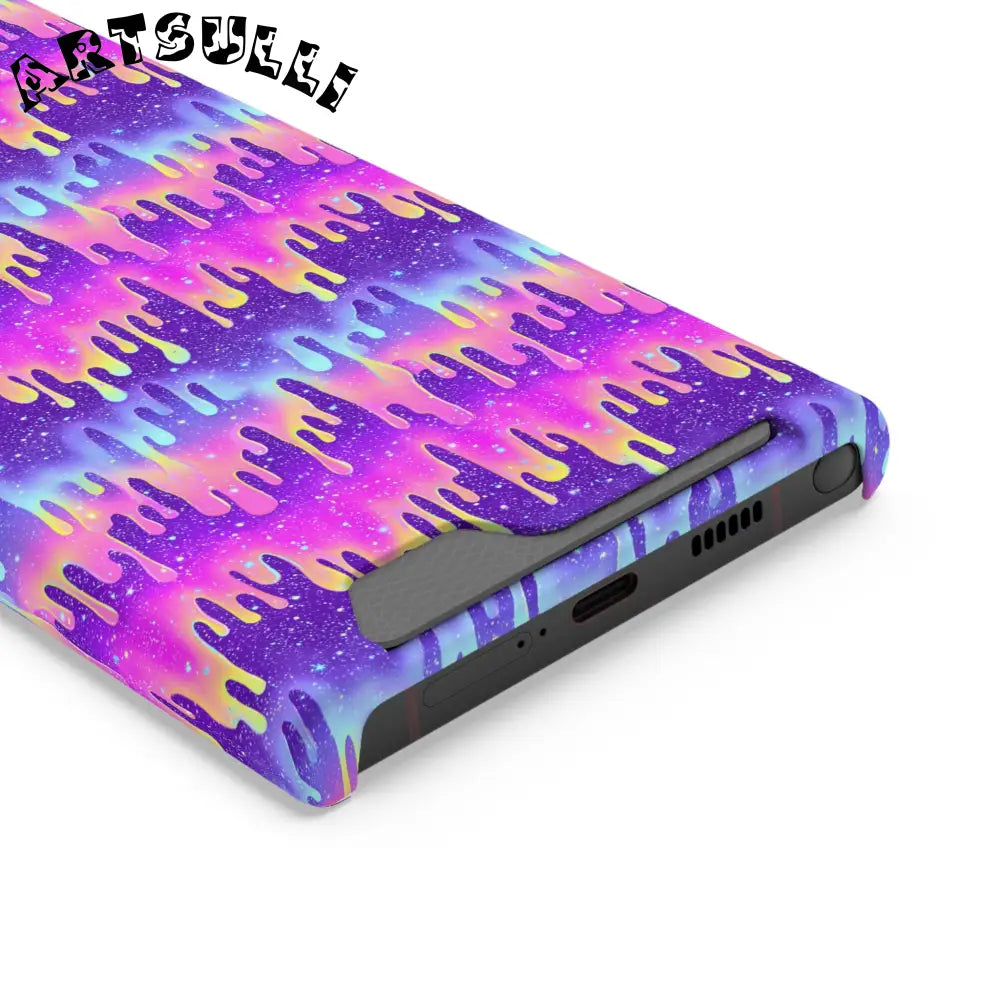 JAKKOUTTHEBXX Purple Drip Samsung Galaxy S23 Ultra Cardholder Case 2025