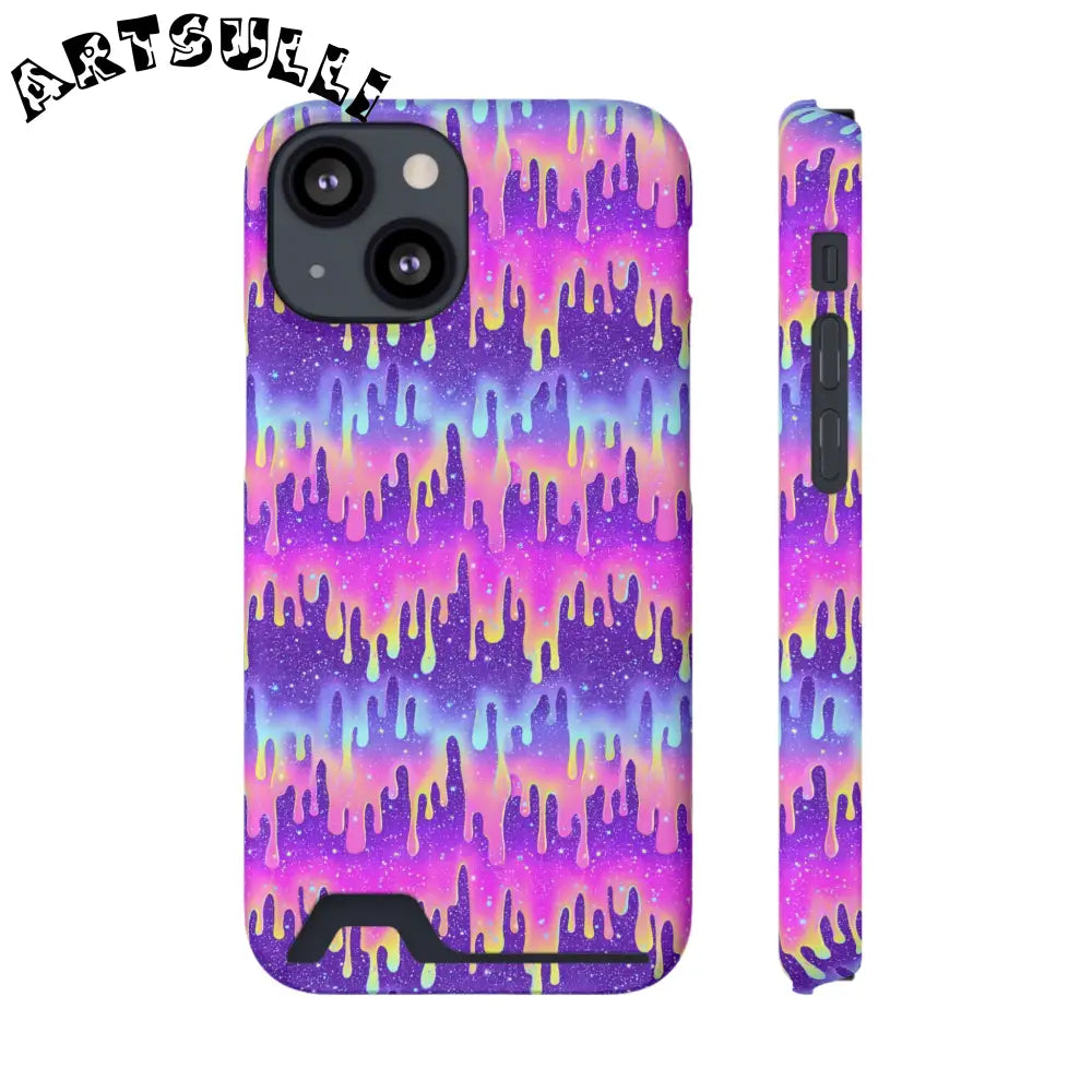 JAKKOUTTHEBXX Purple Drip Samsung Galaxy S23 Ultra Cardholder Case 2025