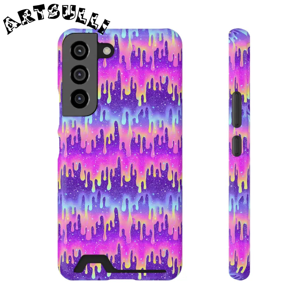 JAKKOUTTHEBXX Purple Drip Samsung Galaxy S23 Ultra Cardholder Case 2025
