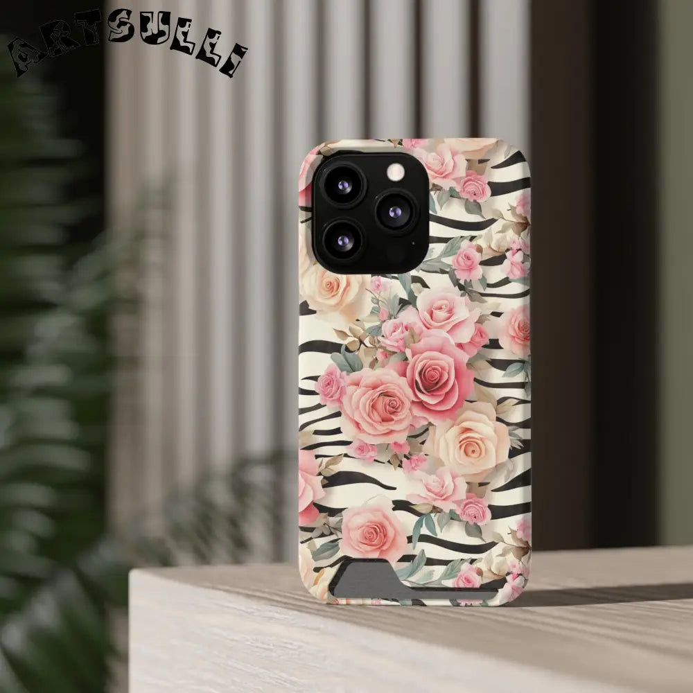 JAKKOUTTHEBXX Pink Floral Zebra Stripe Phone Case 2025